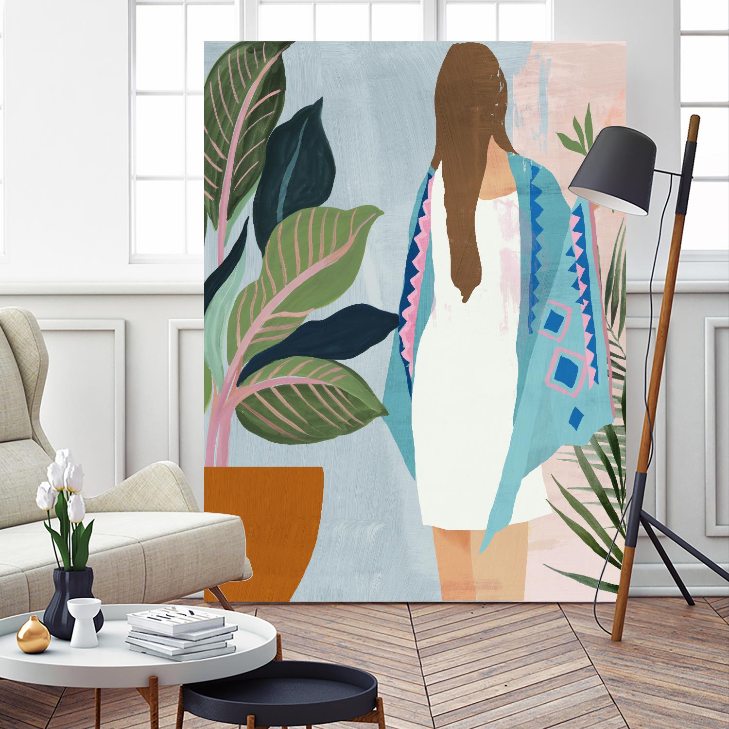 Plant Lady II by Pi Studio on GIANT ART - green botanical fashion