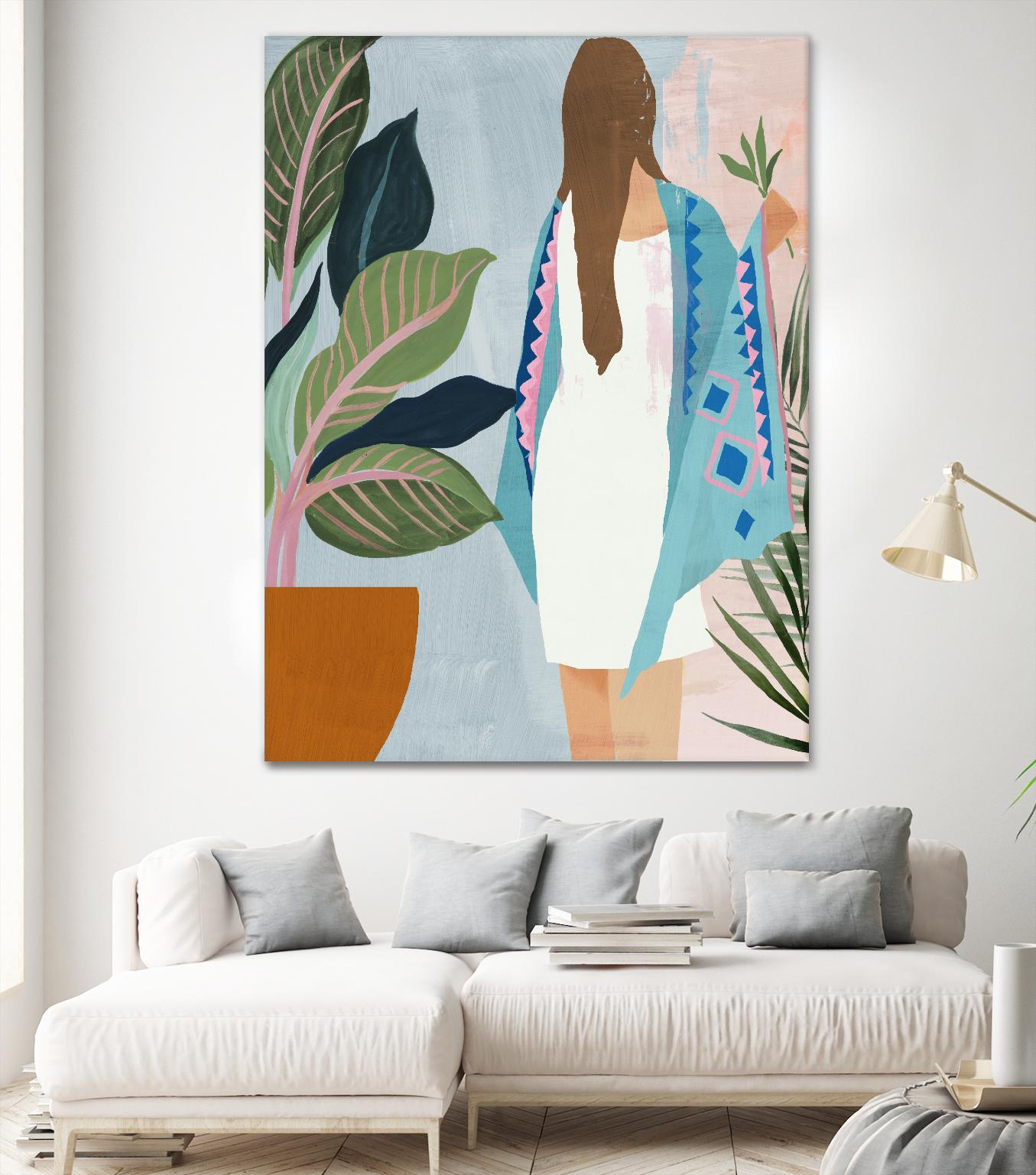 Plant Lady II by Pi Studio on GIANT ART - green botanical fashion