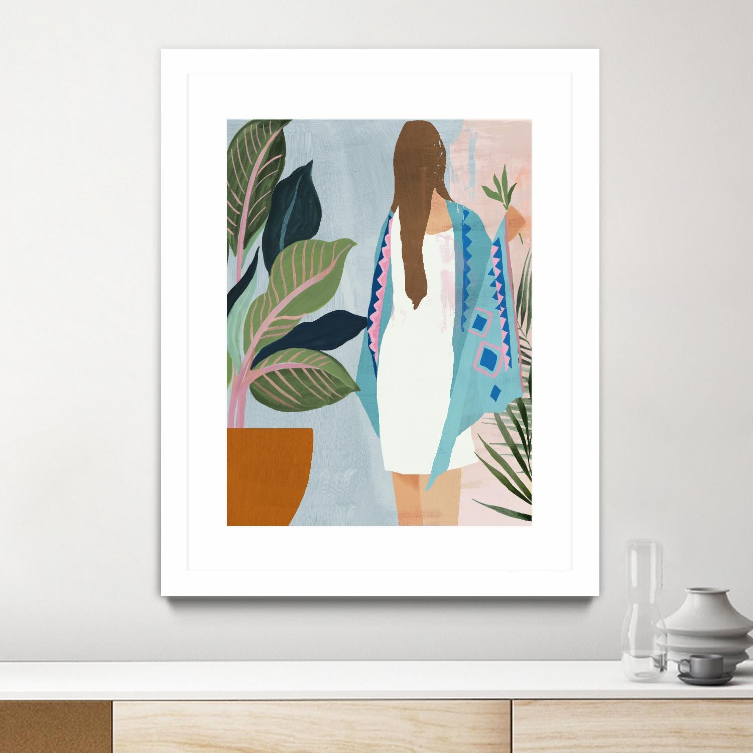 Plant Lady II by Pi Studio on GIANT ART - green botanical fashion