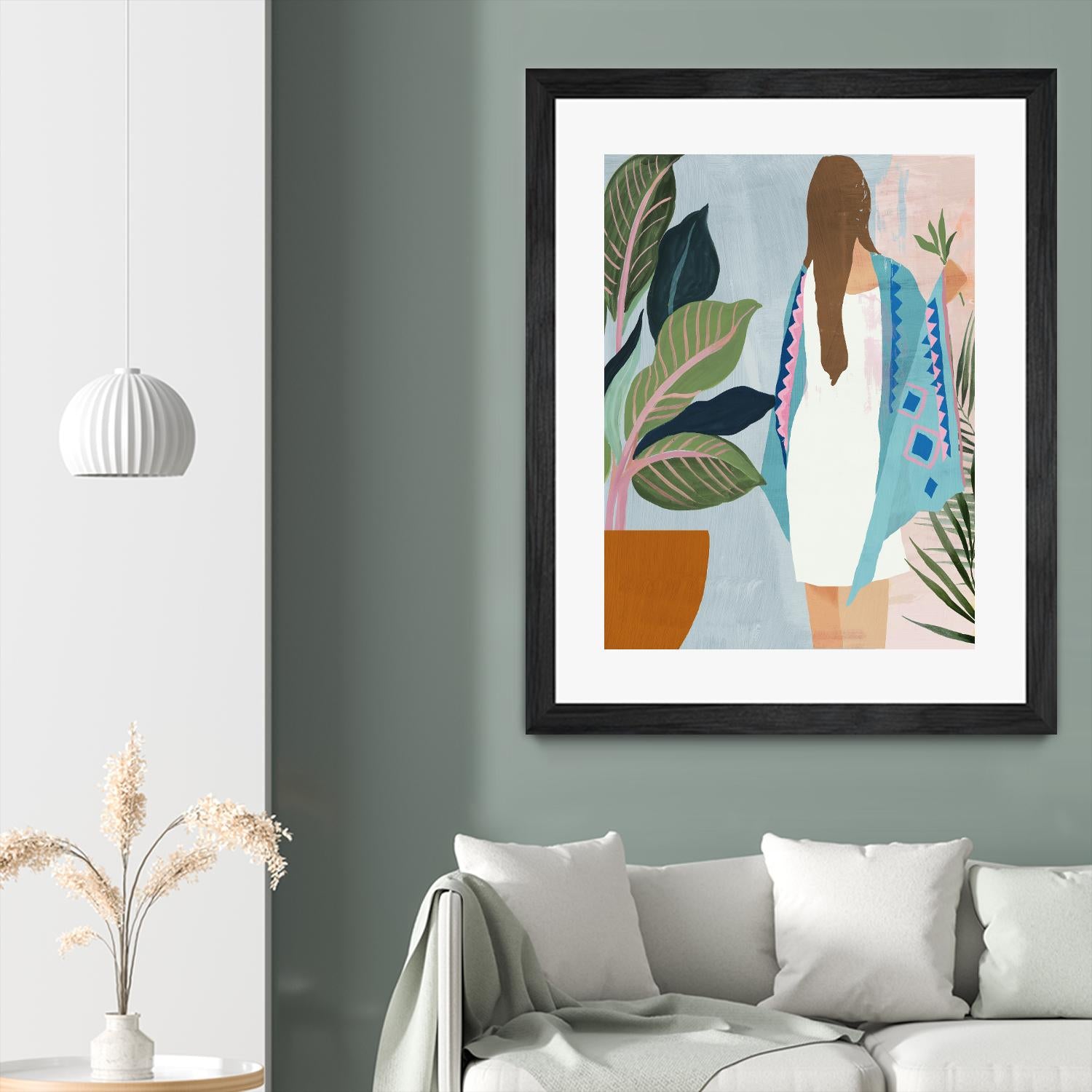 Plant Lady II by Pi Studio on GIANT ART - green botanical fashion