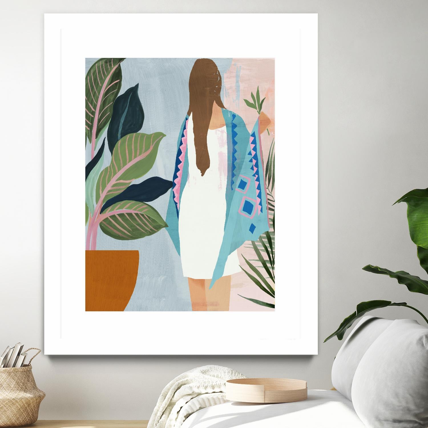 Plant Lady II by Pi Studio on GIANT ART - green botanical fashion