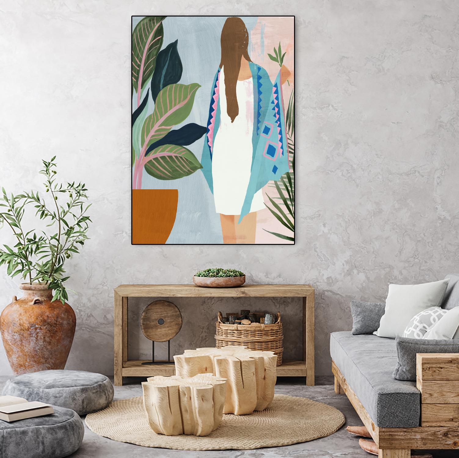 Plant Lady II by Pi Studio on GIANT ART - green botanical fashion