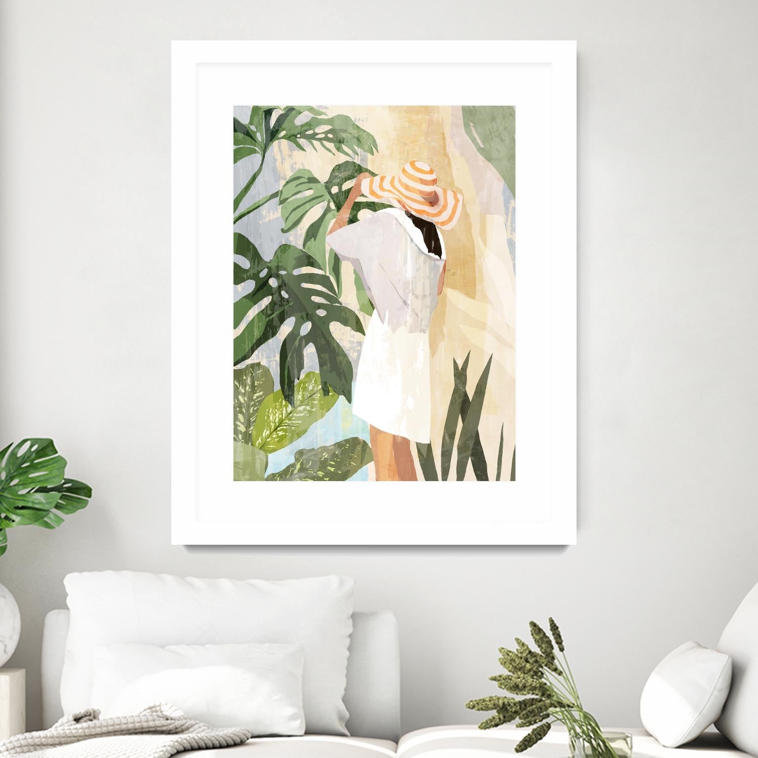 Plant Lady III by PI Studio on GIANT ART - green botanical tropical