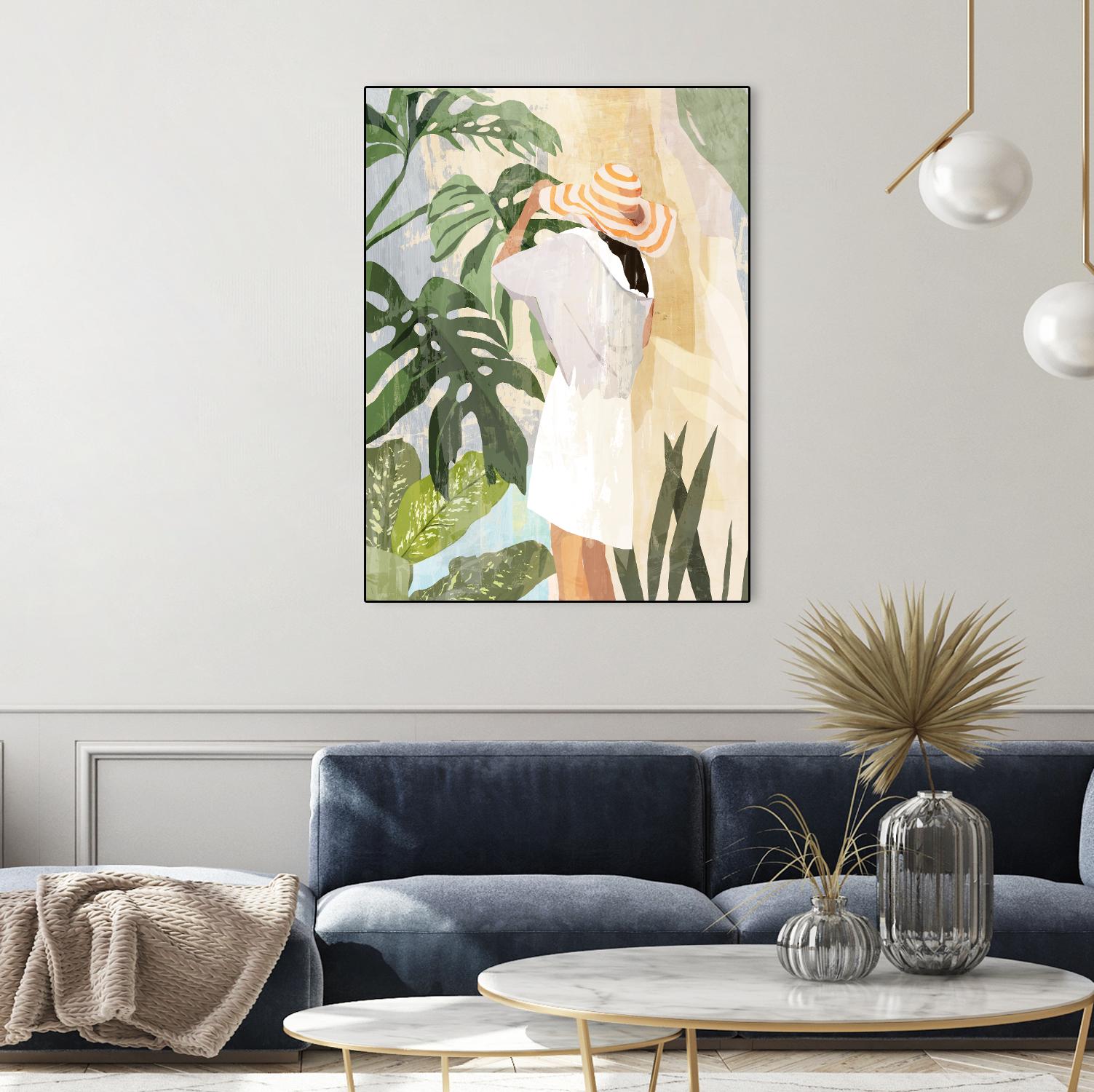 Plant Lady III by PI Studio on GIANT ART - green botanical tropical