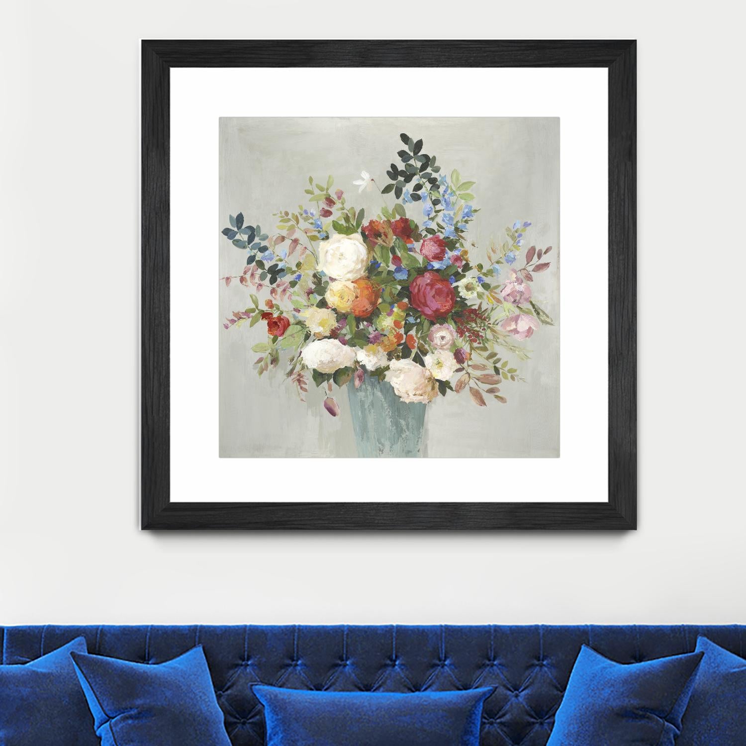 Grande by Allison Pearce on GIANT ART - blue floral