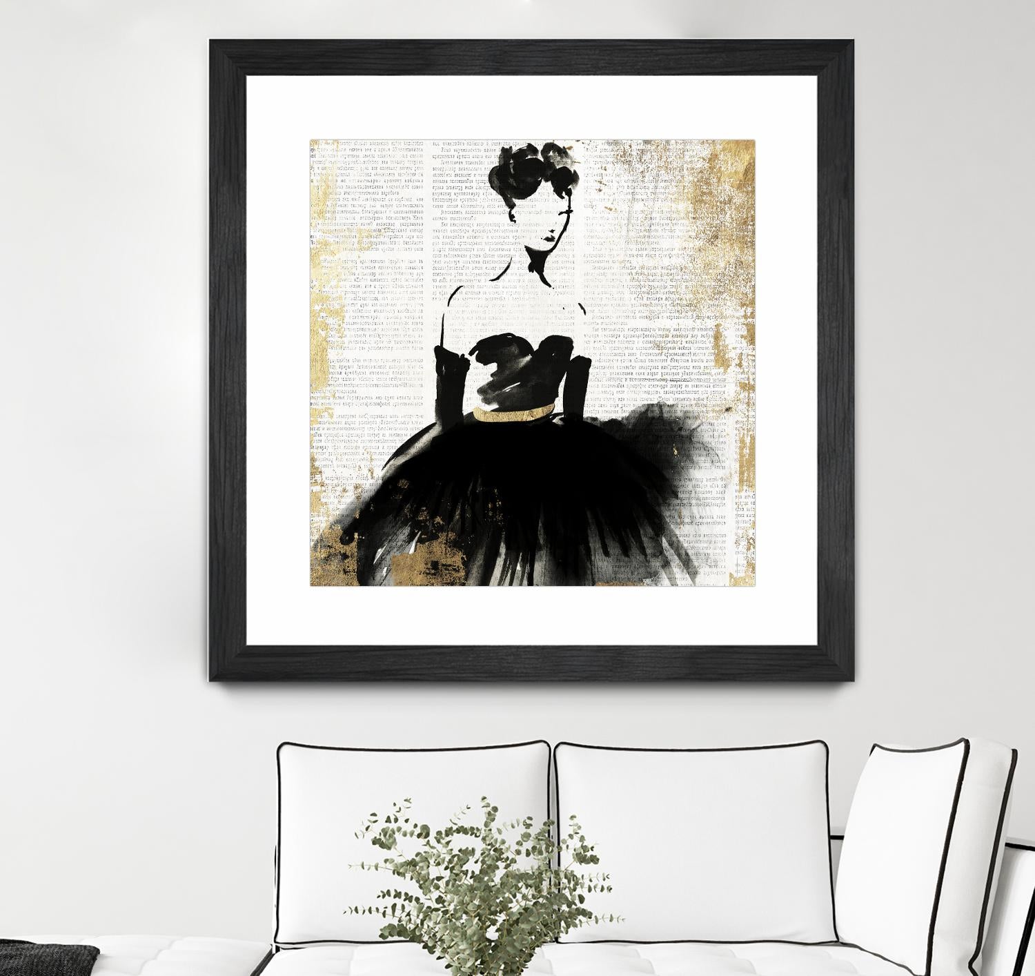Lady in Black II by PI Studio on GIANT ART - white abstract