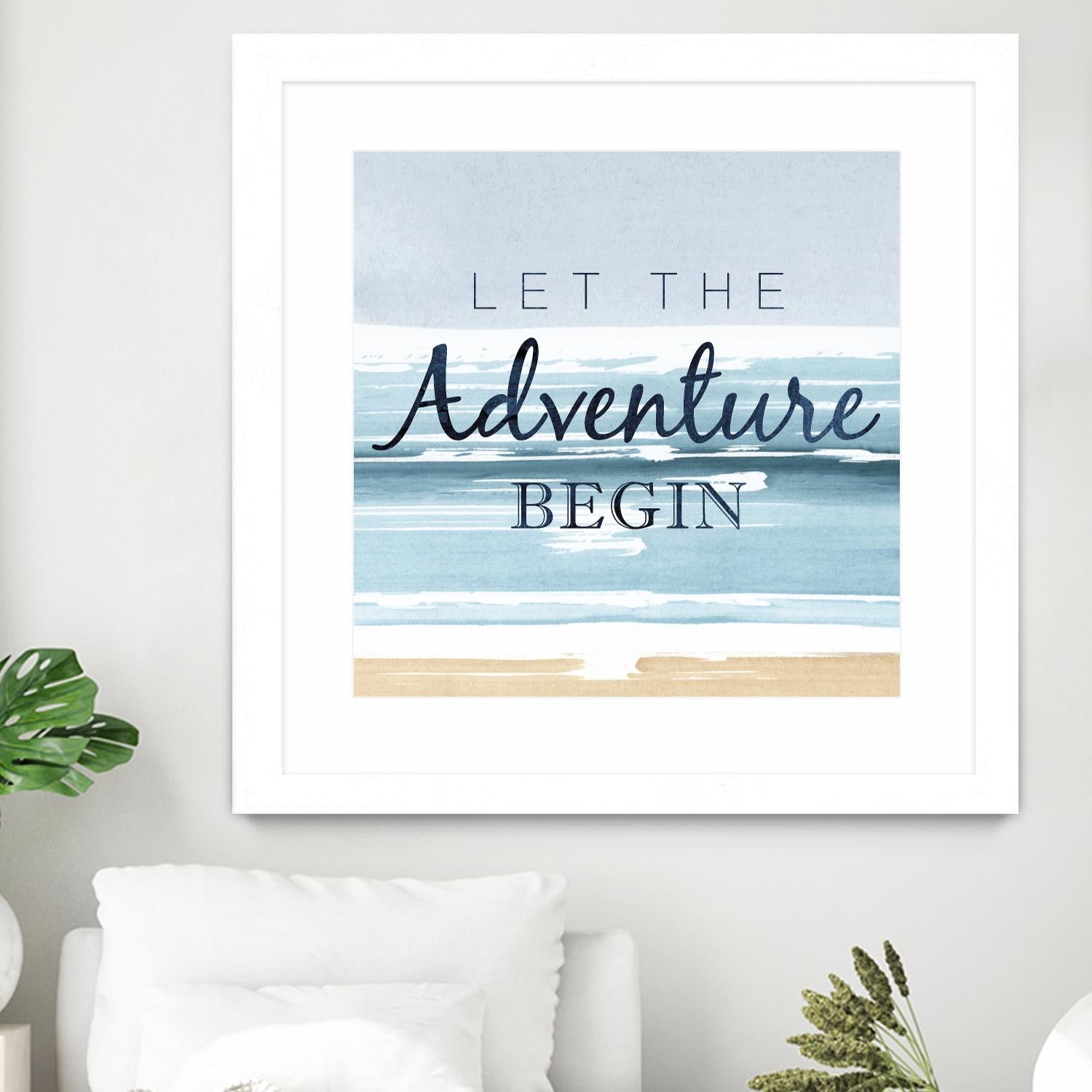 Let the Adventure Begin by PI Studio on GIANT ART - beige quotes