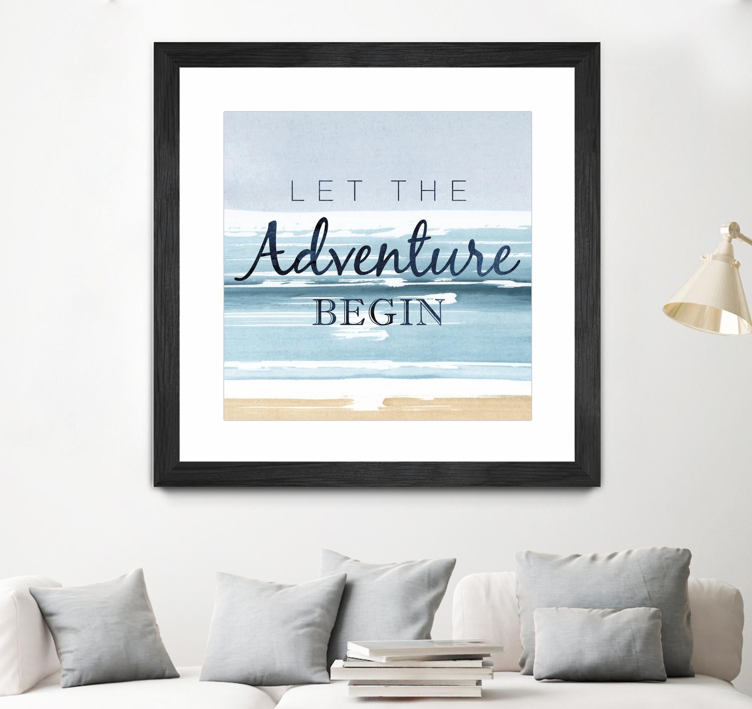 Let the Adventure Begin by PI Studio on GIANT ART - beige quotes