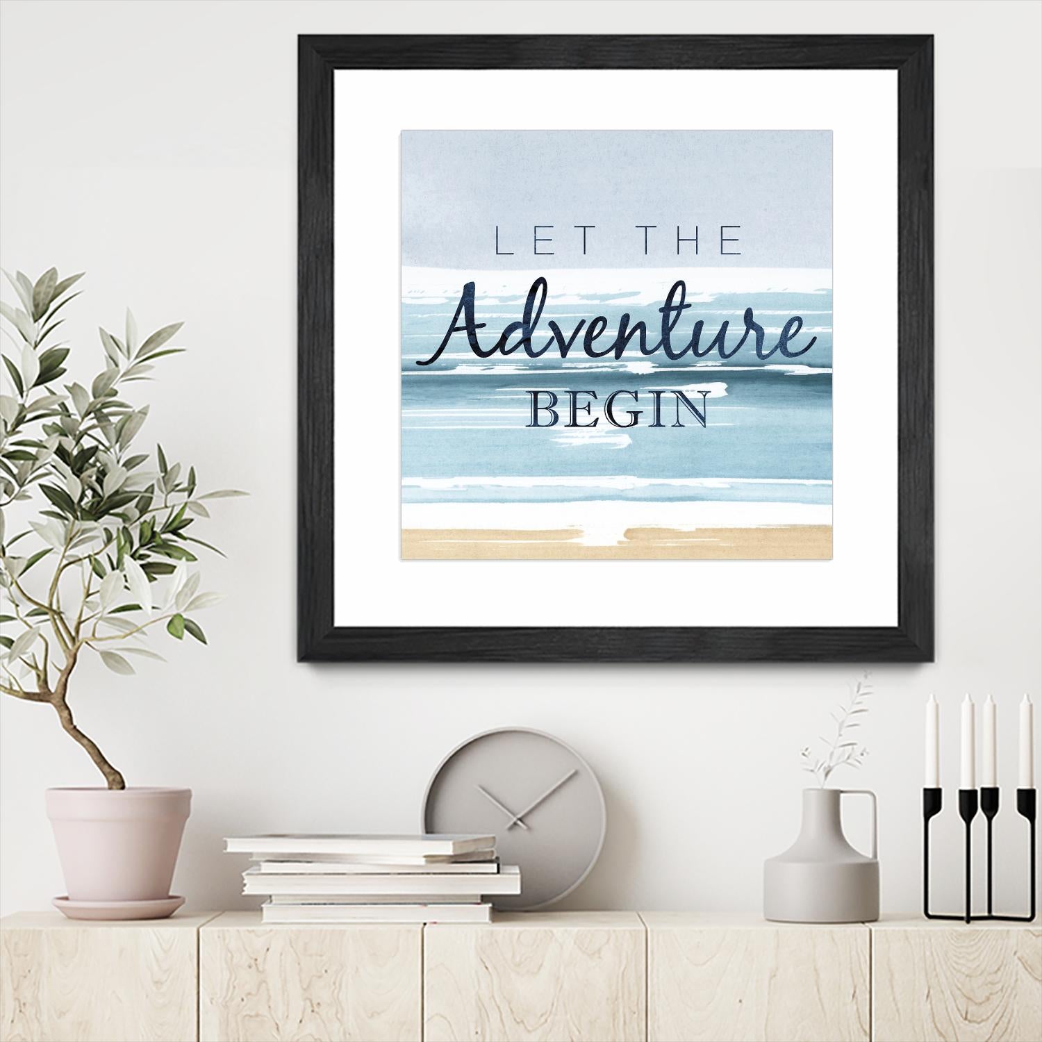 Let the Adventure Begin by PI Studio on GIANT ART - beige quotes