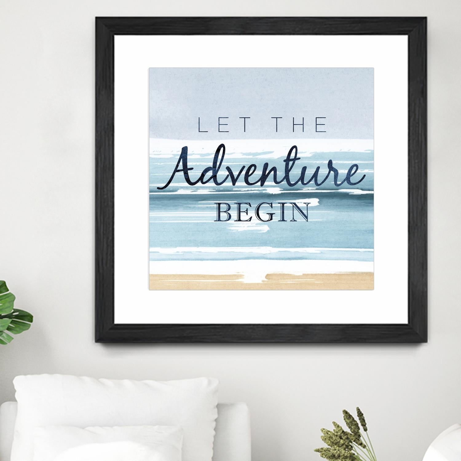 Let the Adventure Begin by PI Studio on GIANT ART - beige quotes