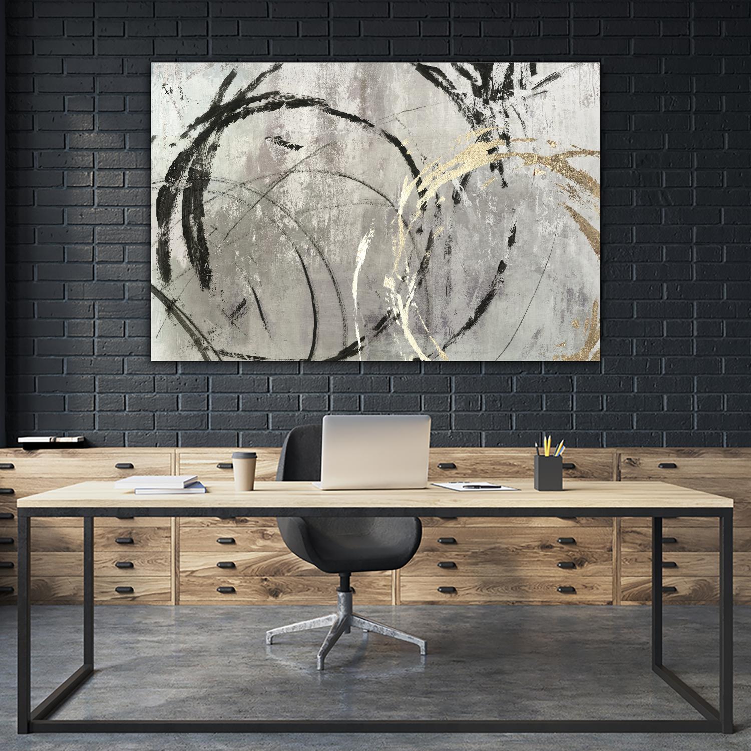 Grey Abstract I by PI Studio on GIANT ART - black abstract