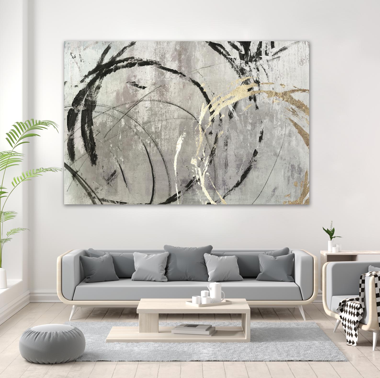 Grey Abstract I by PI Studio on GIANT ART - black abstract