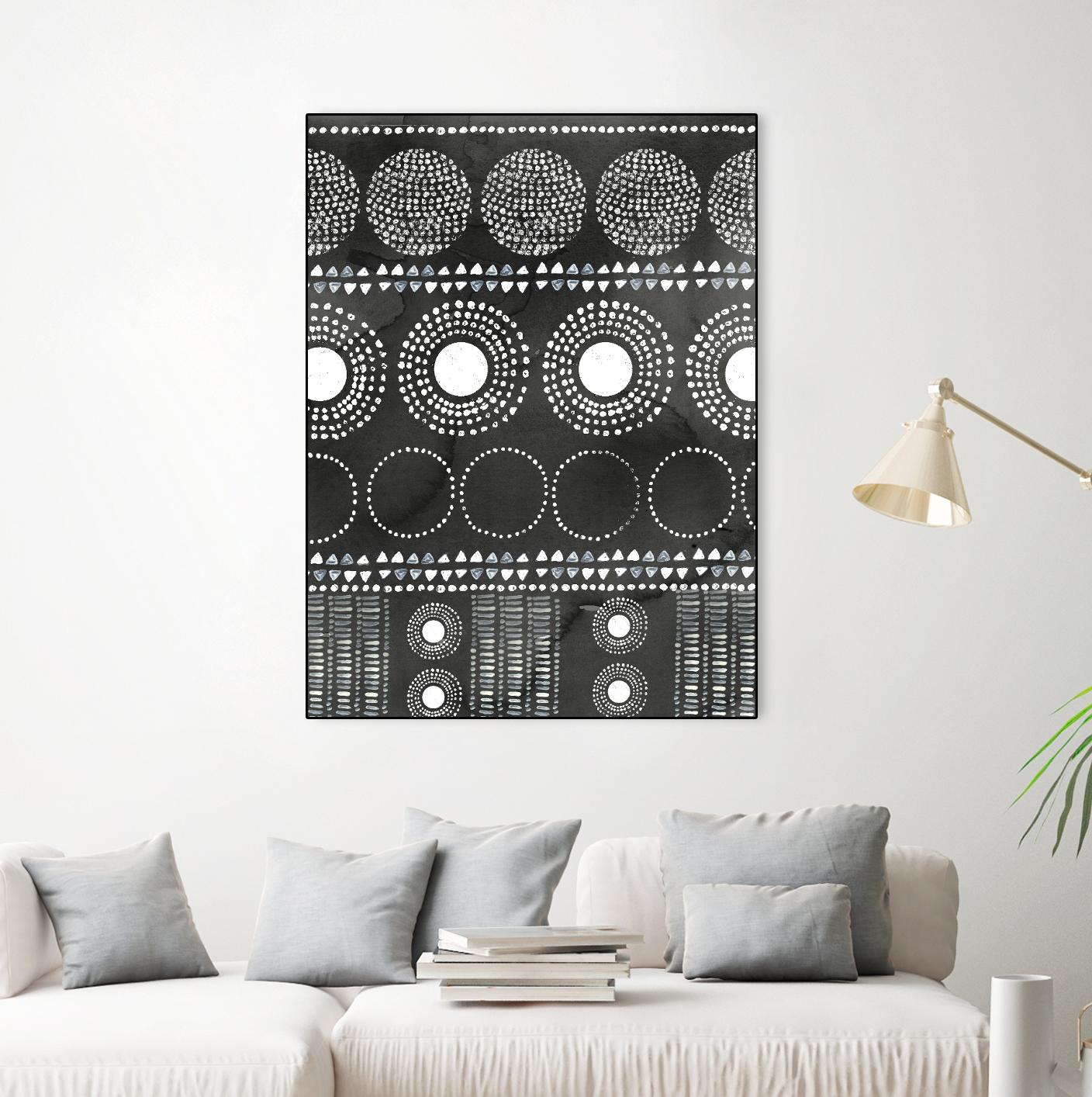 African I Black Version by PI Studio on GIANT ART - white abstract
