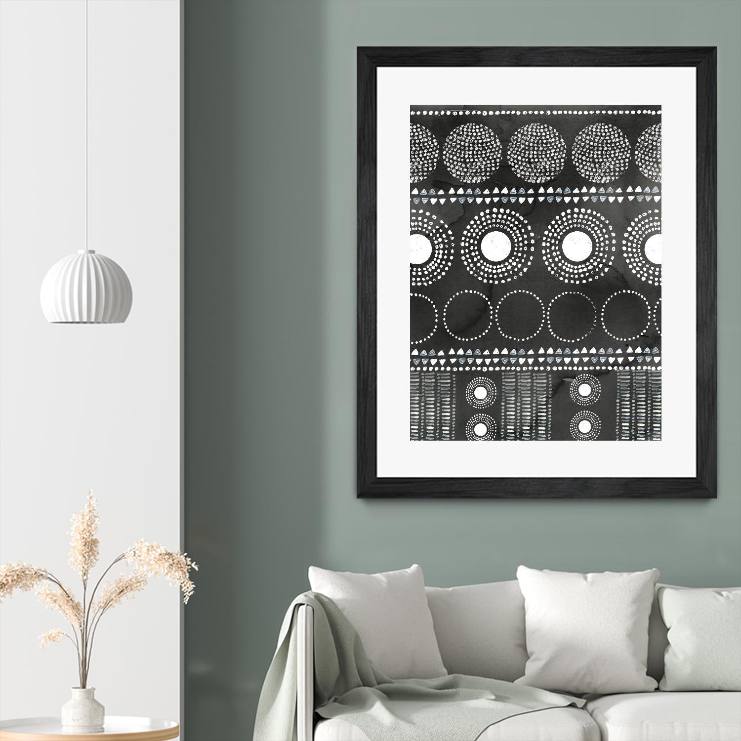 African I Black Version by PI Studio on GIANT ART - white abstract