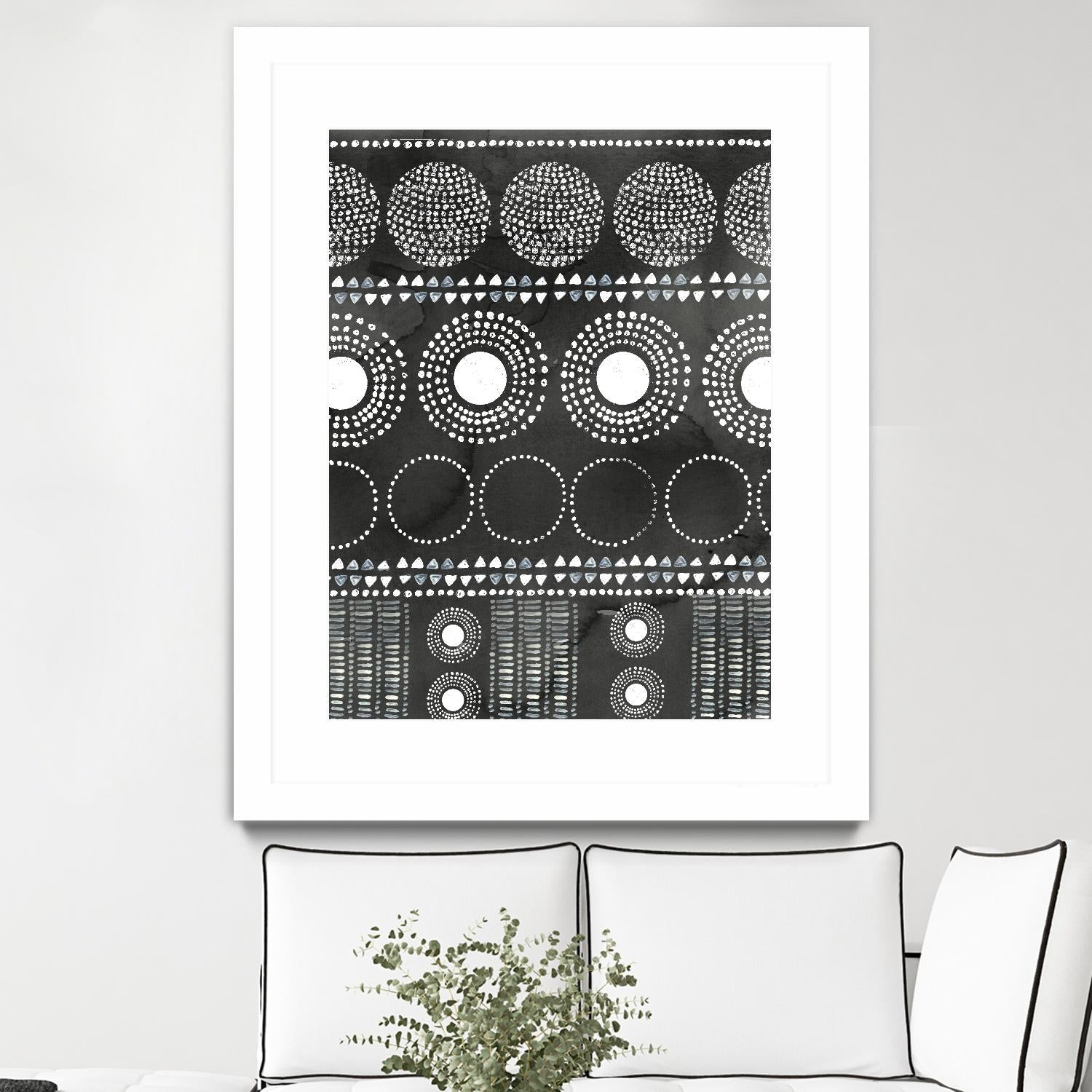 African I Black Version by PI Studio on GIANT ART - white abstract