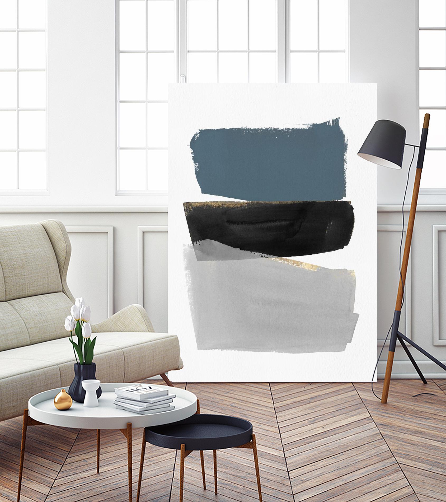 Stacked Blocks by PI Studio on GIANT ART - gold shapes rothko