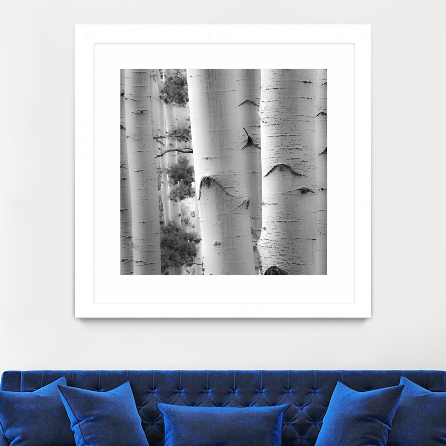 Birches in Grey I by Rick Cotter on GIANT ART - black trees