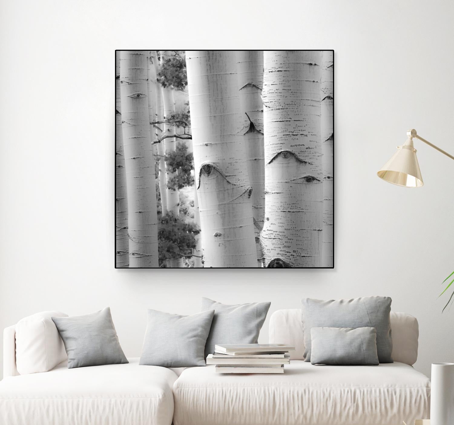 Birches in Grey I by Rick Cotter on GIANT ART - black trees