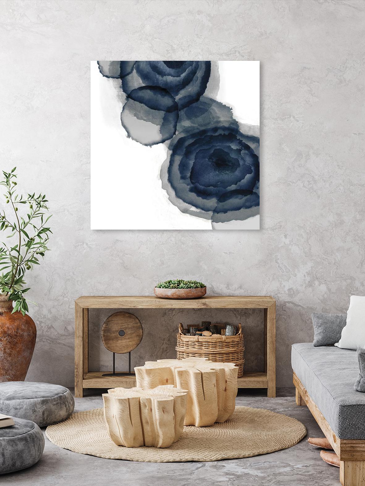 Blotted Ink I by Tom Reeves on GIANT ART - blue abstract