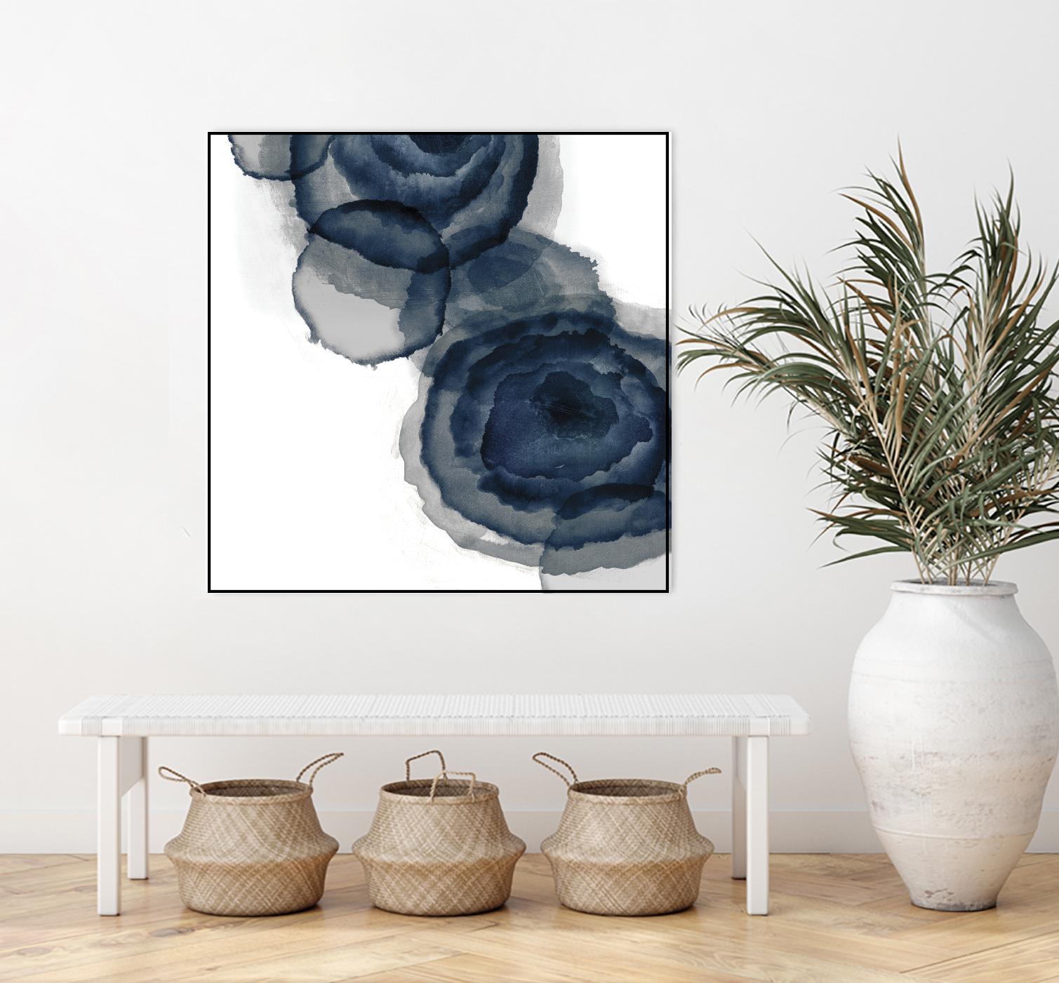 Blotted Ink I by Tom Reeves on GIANT ART - blue abstract