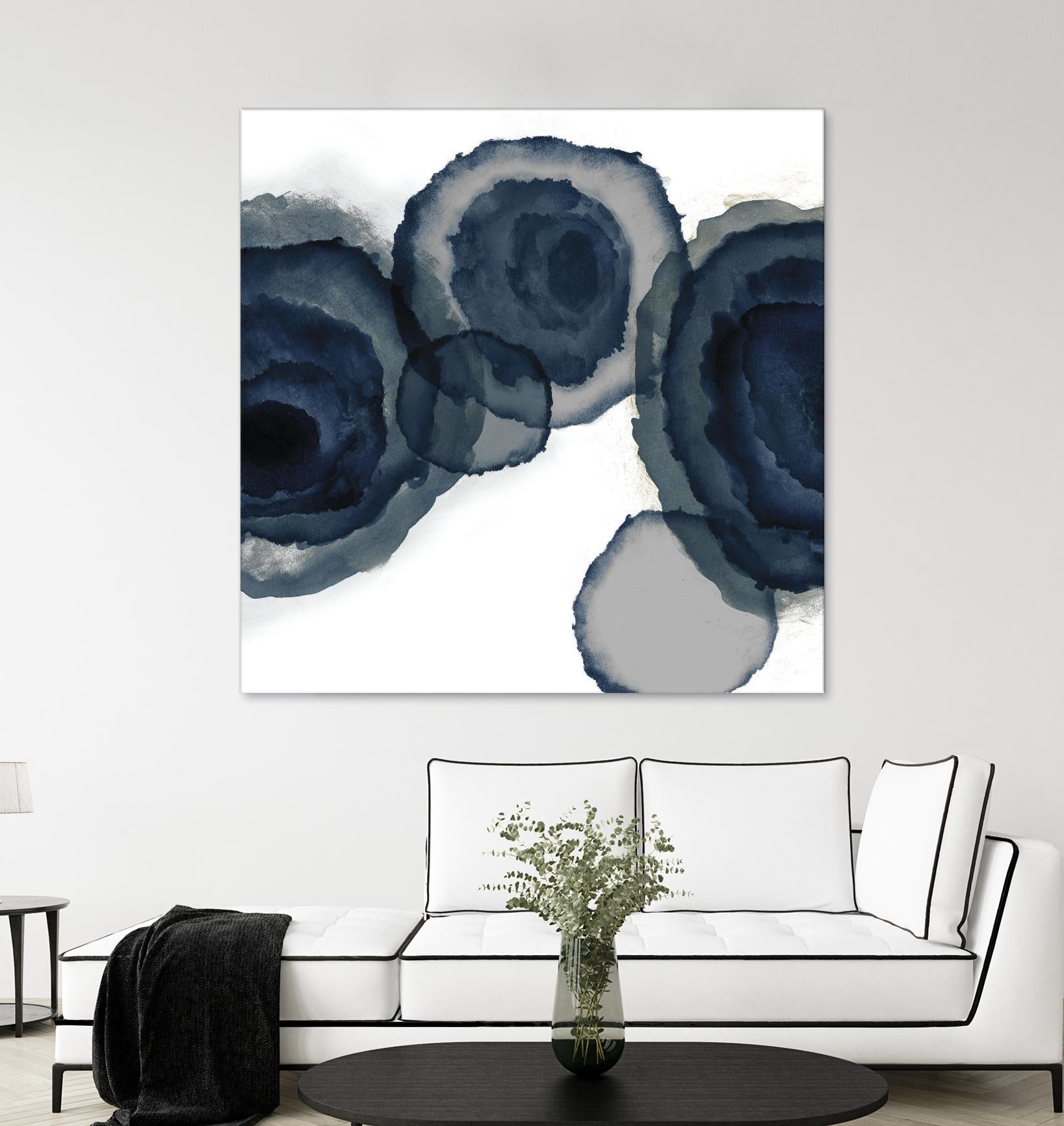 Blotted Ink II by Tom Reeves on GIANT ART - blue watercolour watercolor