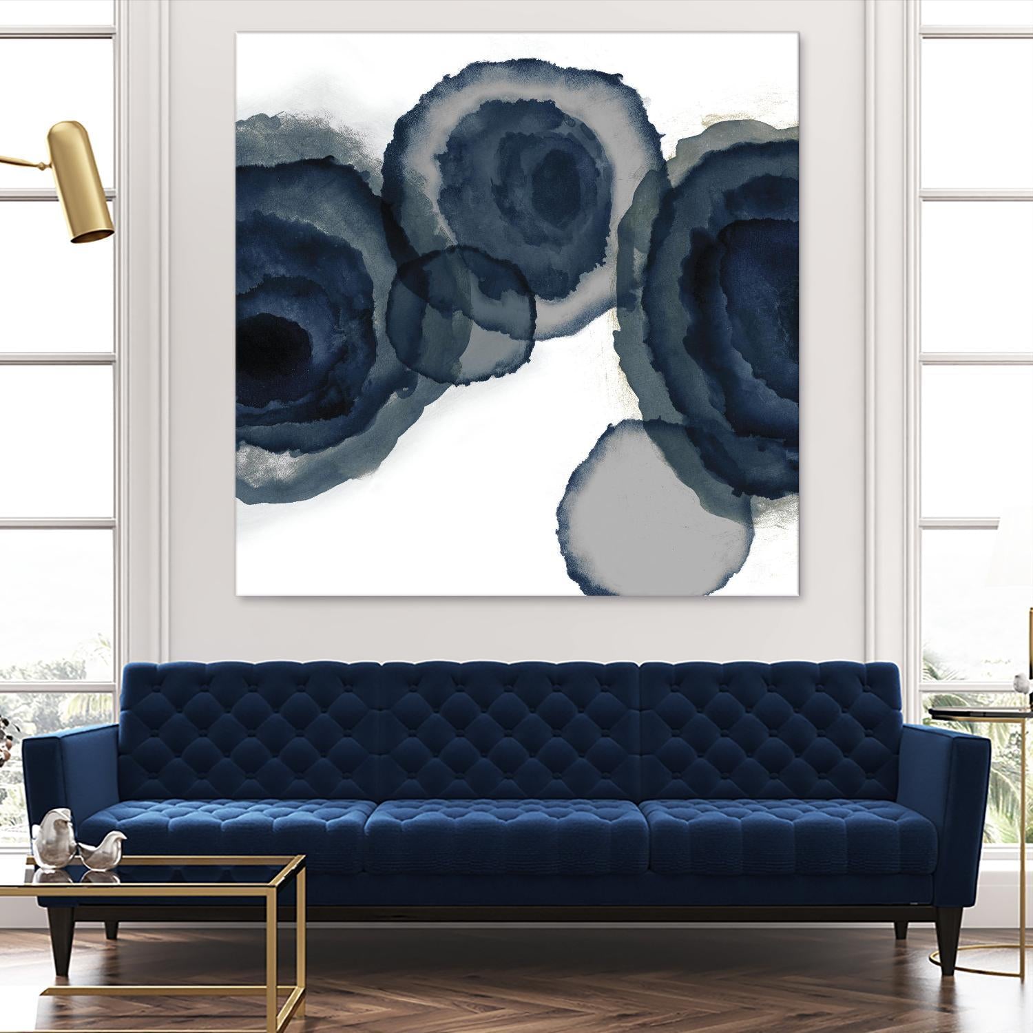 Blotted Ink II by Tom Reeves on GIANT ART - blue watercolour watercolor