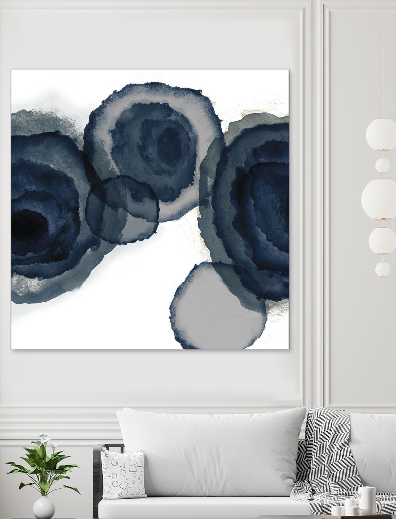 Blotted Ink II by Tom Reeves on GIANT ART - blue watercolour watercolor