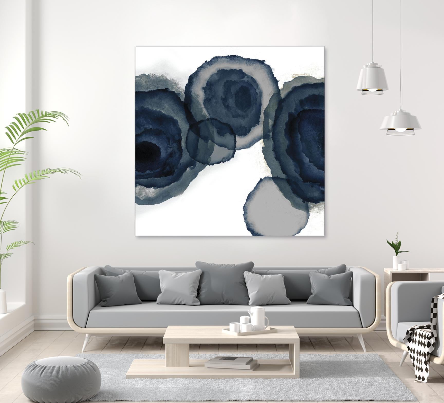 Blotted Ink II by Tom Reeves on GIANT ART - blue watercolour watercolor