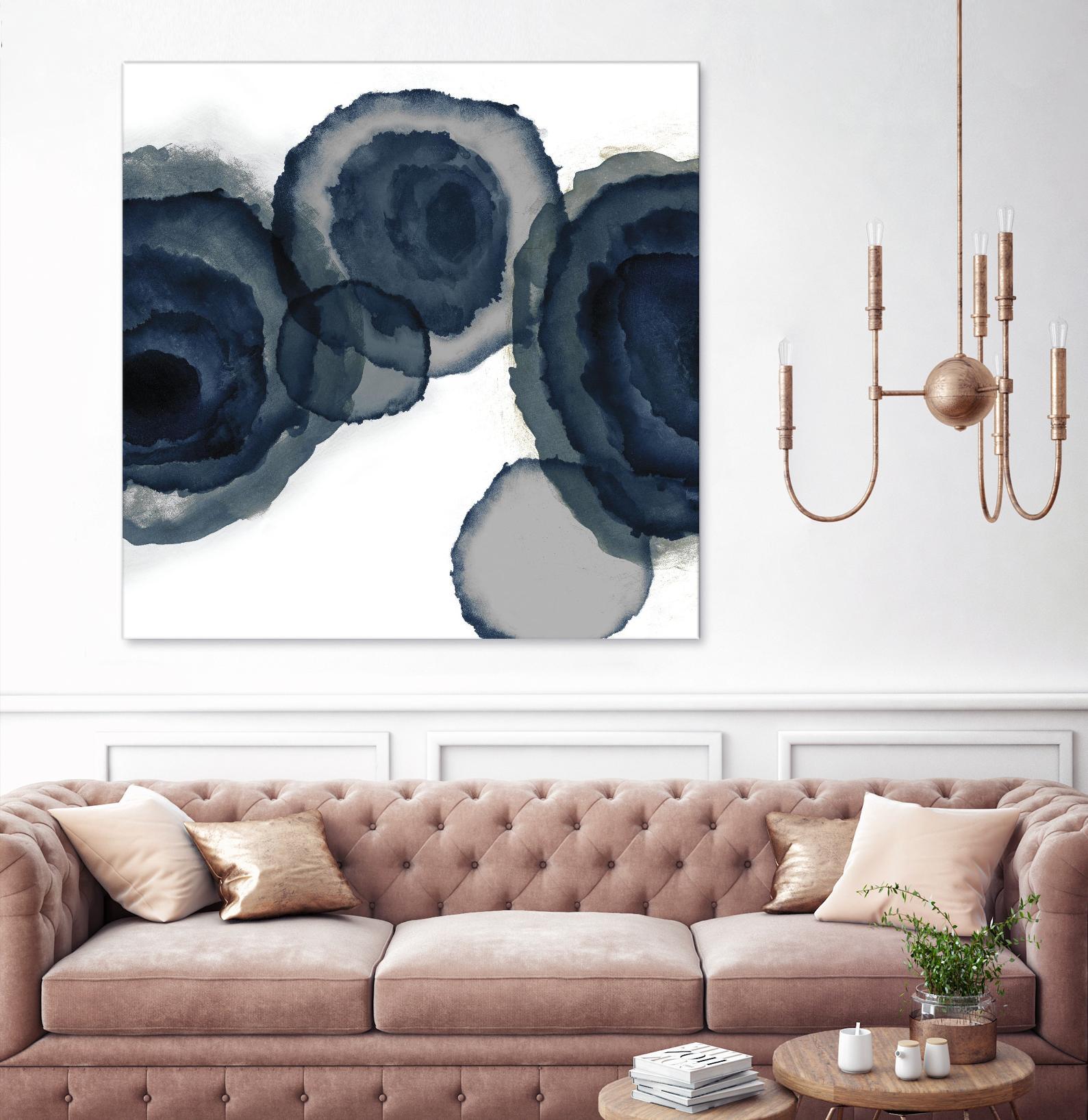 Blotted Ink II by Tom Reeves on GIANT ART - blue watercolour watercolor