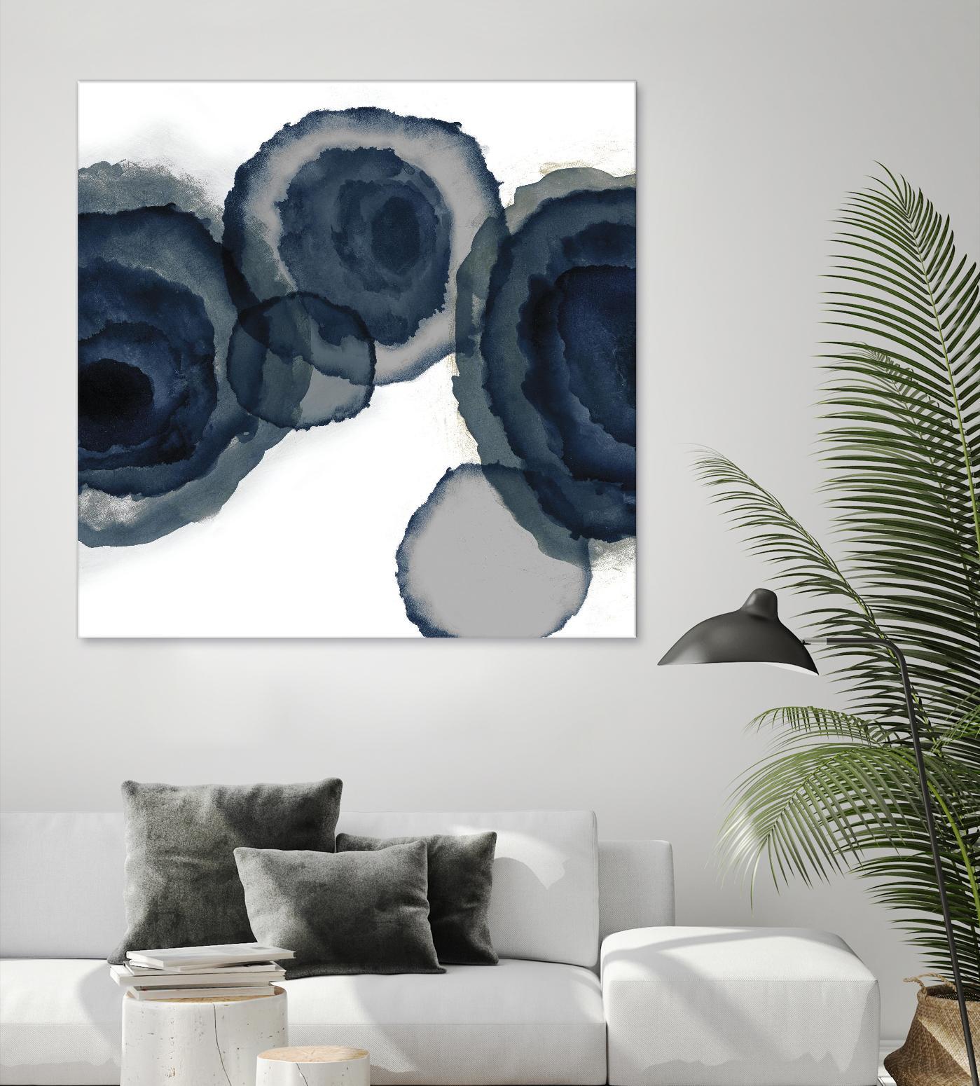 Blotted Ink II by Tom Reeves on GIANT ART - blue watercolour watercolor