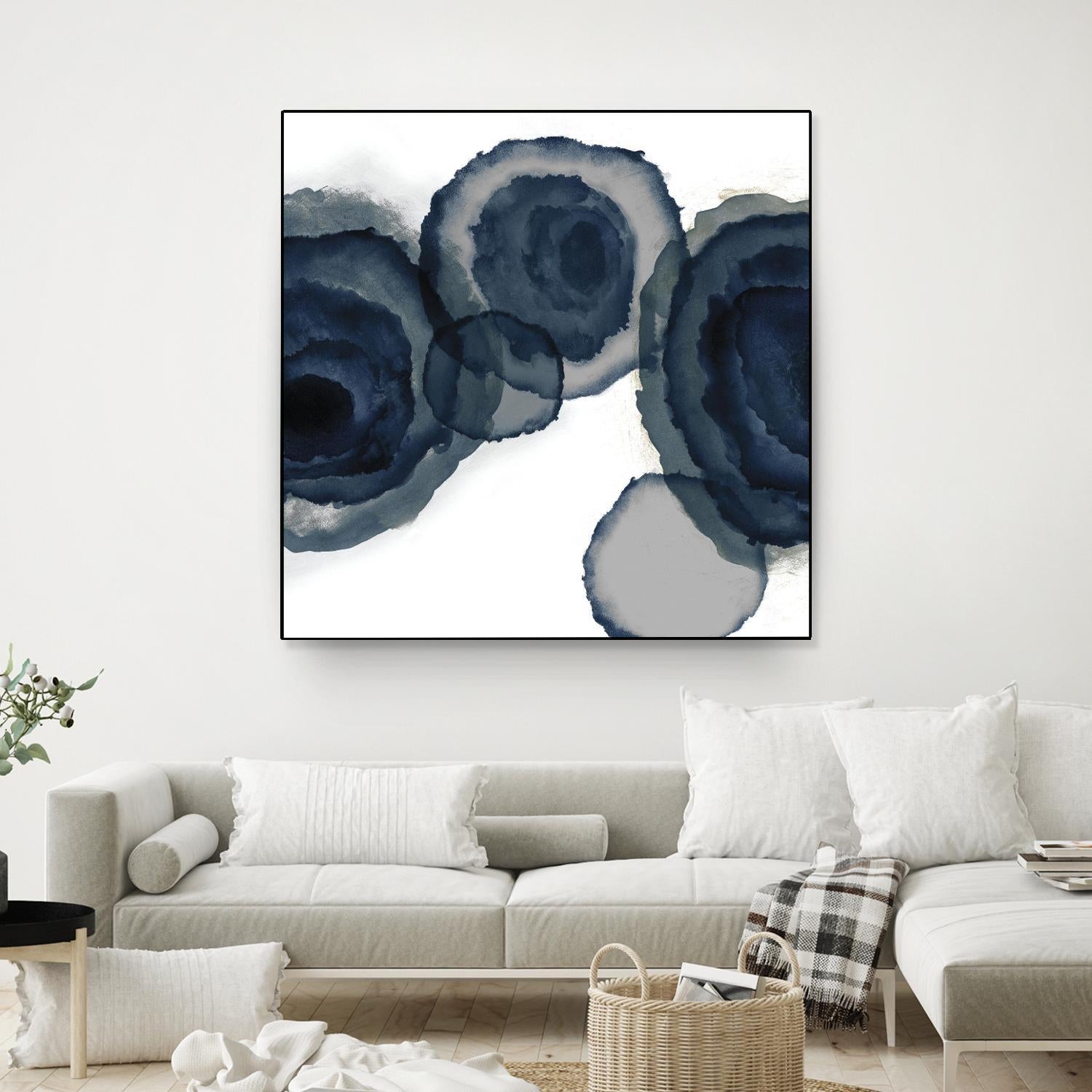 Blotted Ink II by Tom Reeves on GIANT ART - blue watercolour watercolor