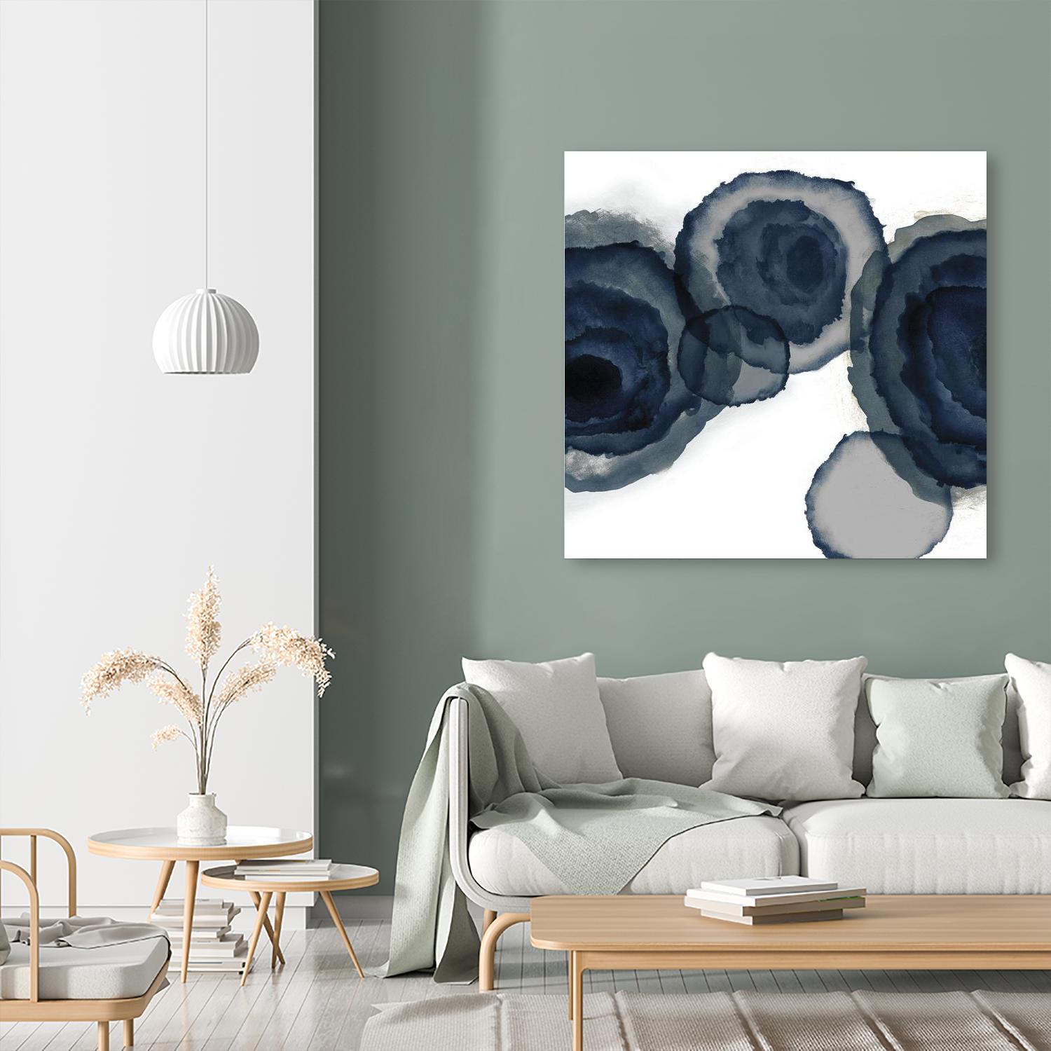 Blotted Ink II by Tom Reeves on GIANT ART - blue watercolour watercolor