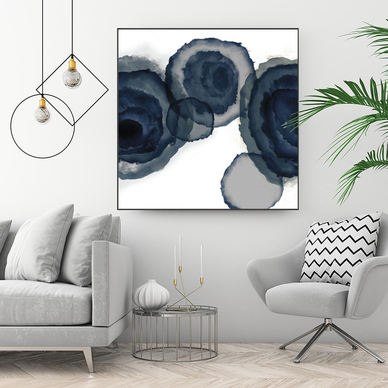 Blotted Ink II by Tom Reeves on GIANT ART - blue watercolour watercolor