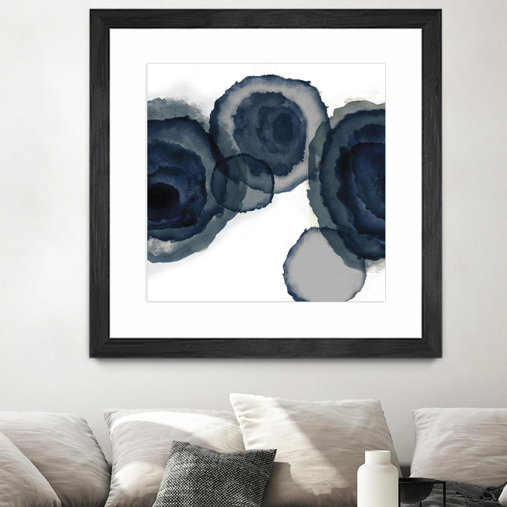 Blotted Ink II by Tom Reeves on GIANT ART - blue watercolour watercolor