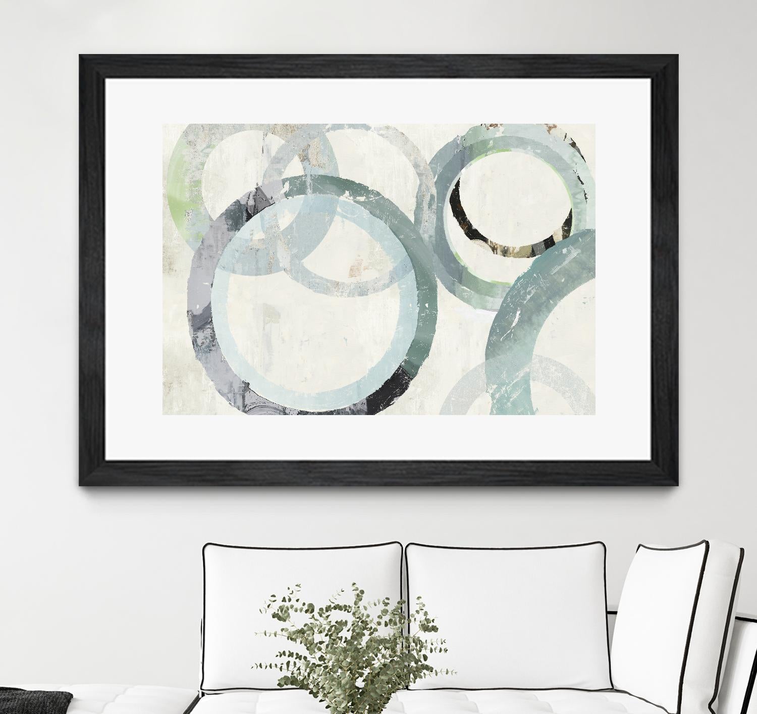 Pale Blues I by Tom Reeves on GIANT ART - green abstract