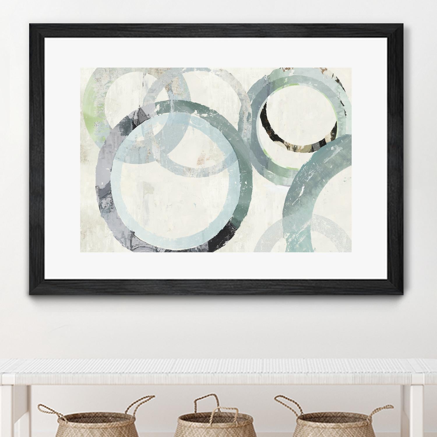 Pale Blues I by Tom Reeves on GIANT ART - green abstract