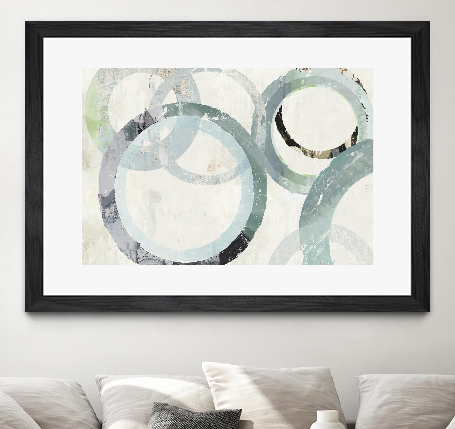 Pale Blues I by Tom Reeves on GIANT ART - green abstract