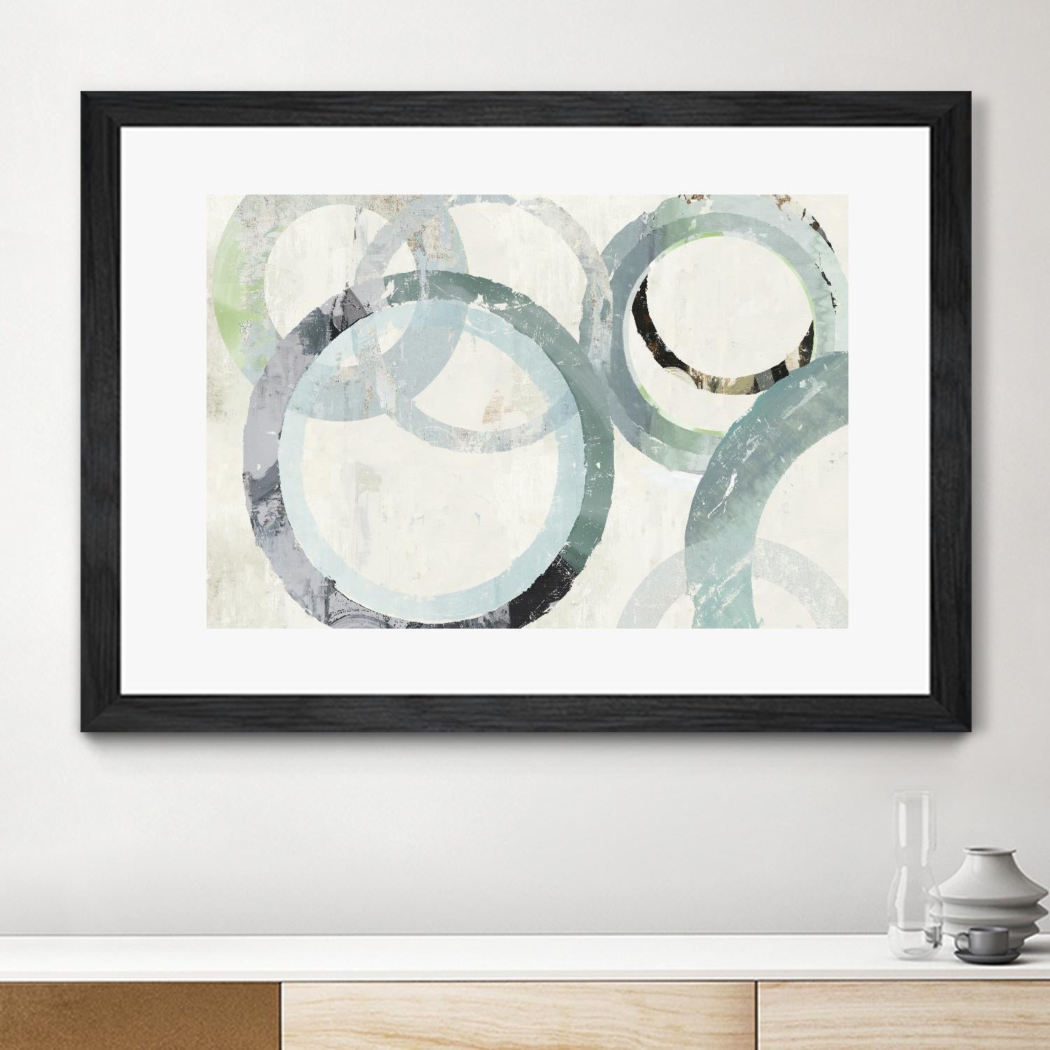 Pale Blues I by Tom Reeves on GIANT ART - green abstract