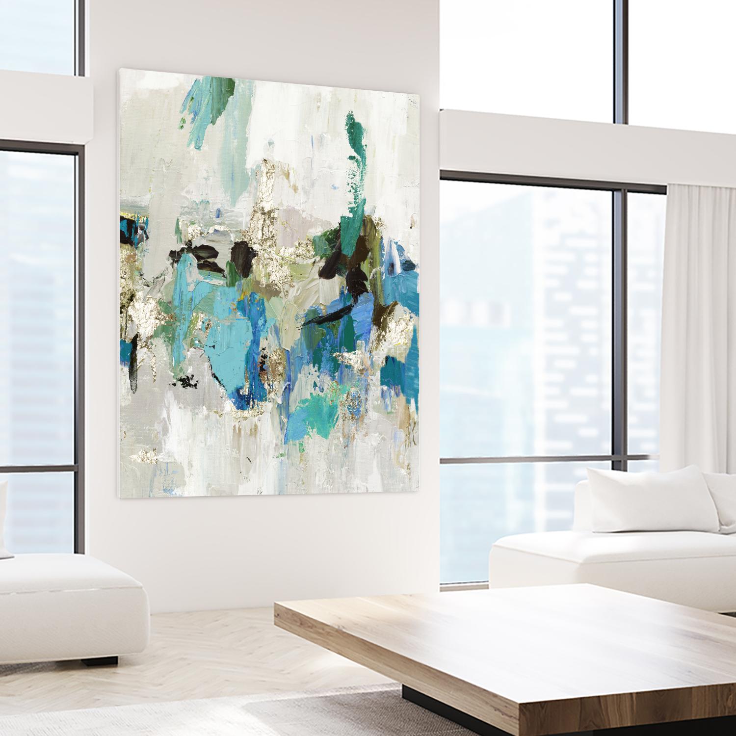 Blue Silver II by Tom Reeves on GIANT ART - blue abstract