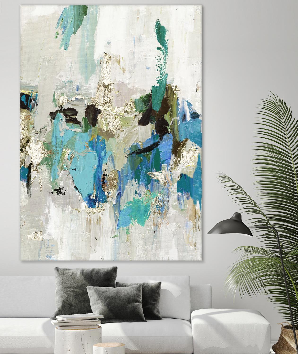 Blue Silver II by Tom Reeves on GIANT ART - blue abstract