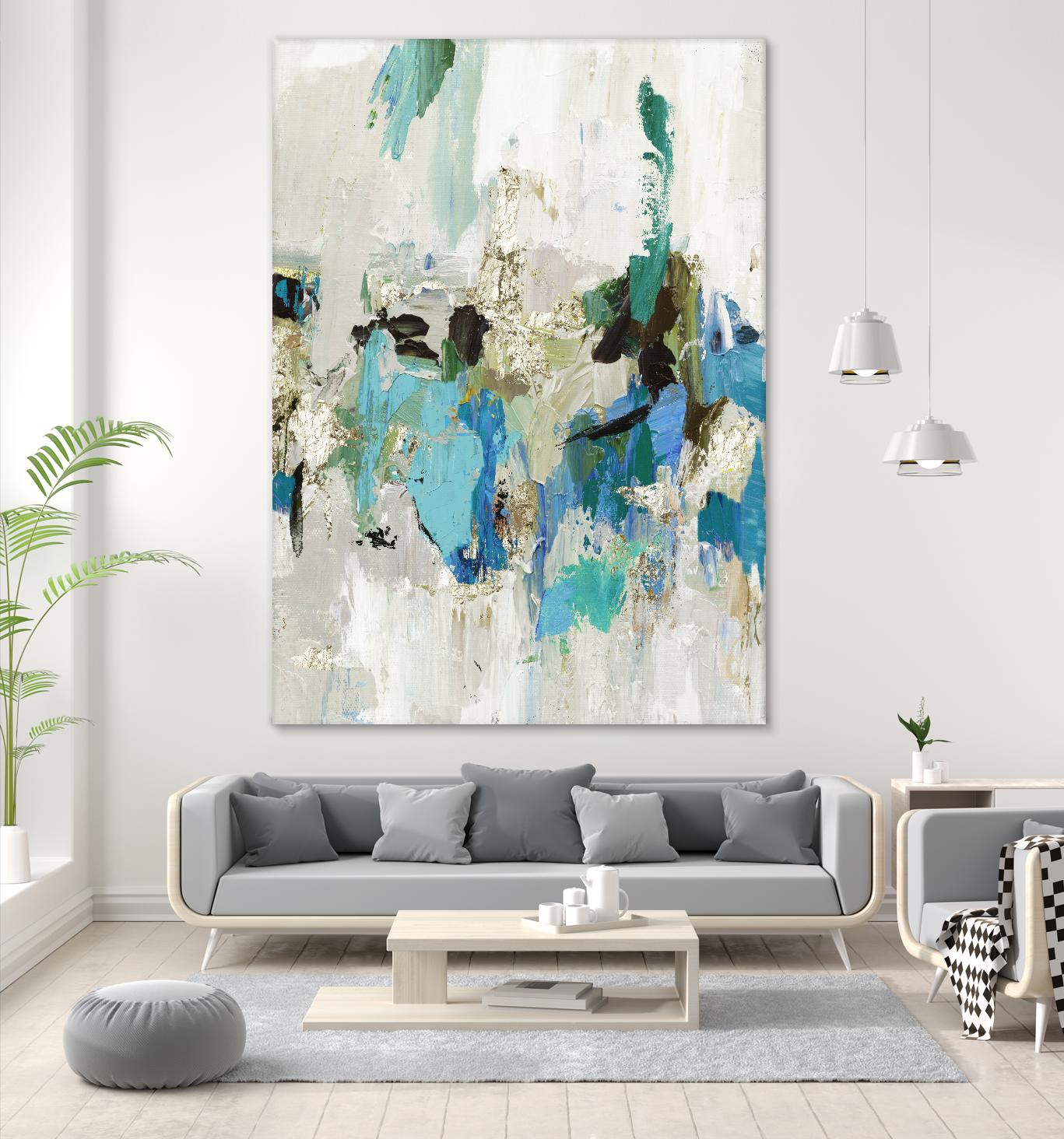 Blue Silver II by Tom Reeves on GIANT ART - blue abstract