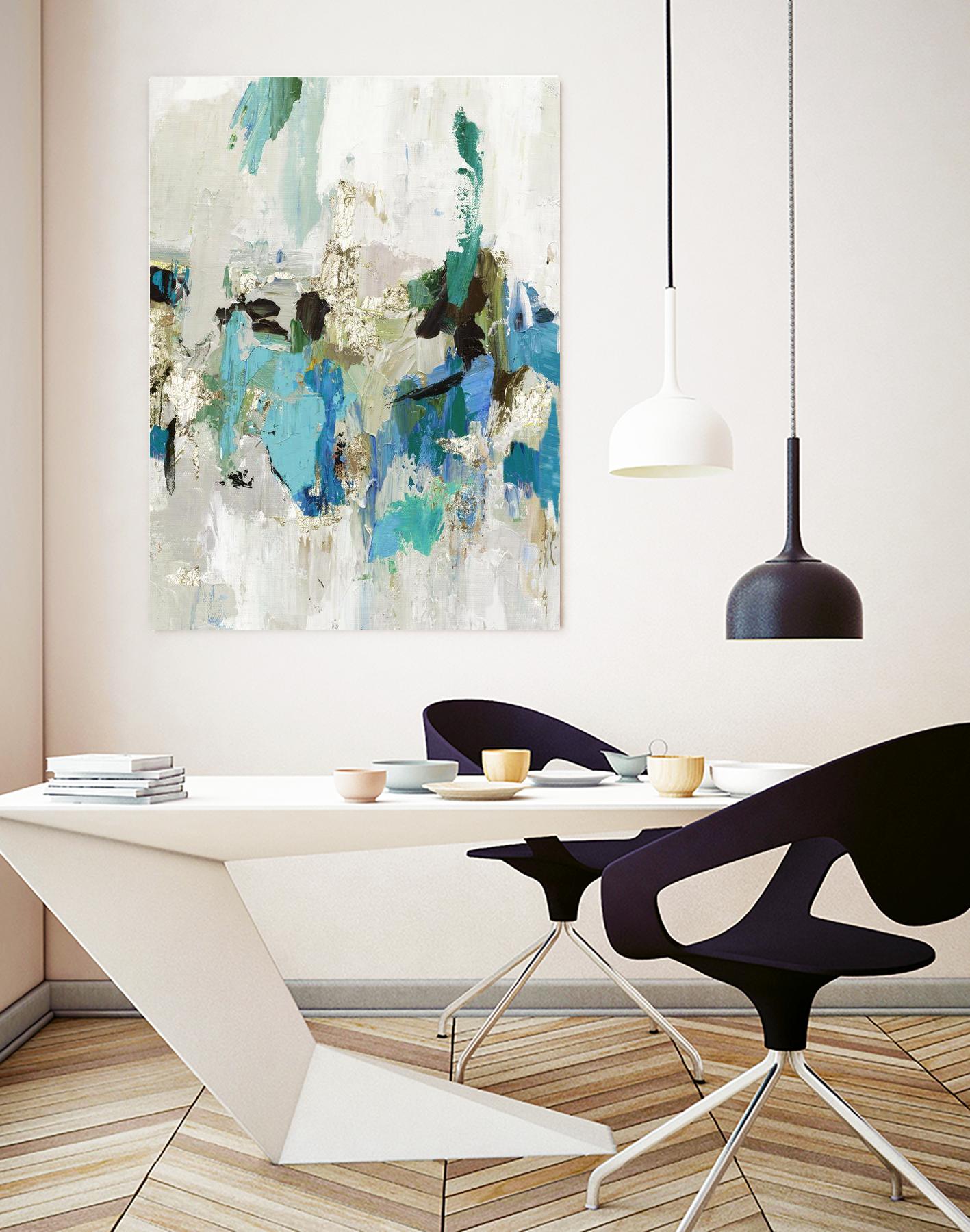 Blue Silver II by Tom Reeves on GIANT ART - blue abstract