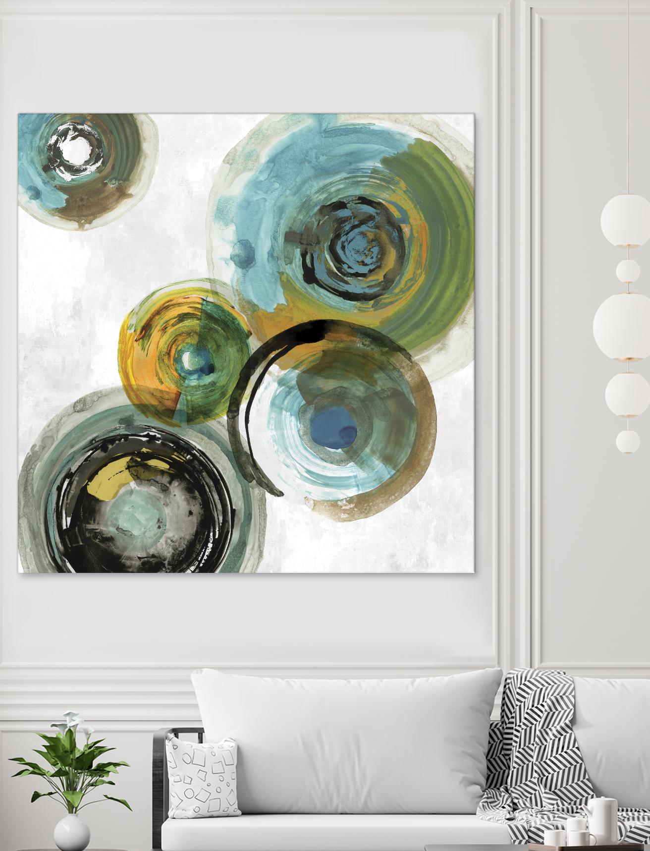 Spirals III by Tom Reeves on GIANT ART - yellow abstract