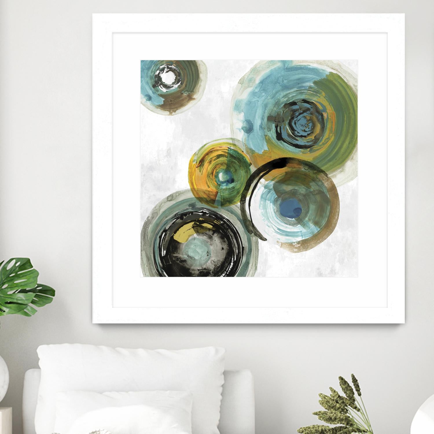 Spirals III by Tom Reeves on GIANT ART - yellow abstract