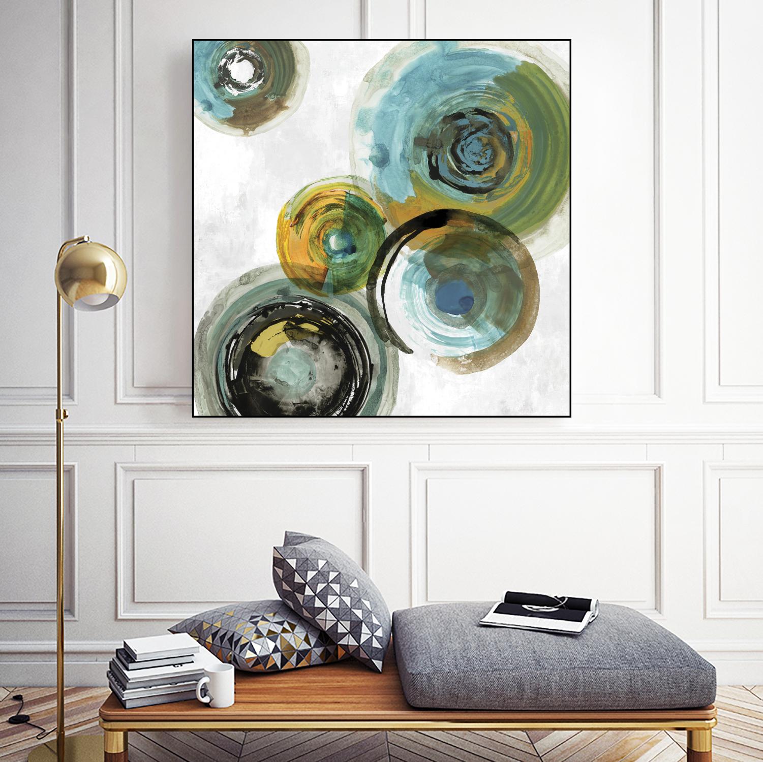 Spirals III by Tom Reeves on GIANT ART - yellow abstract