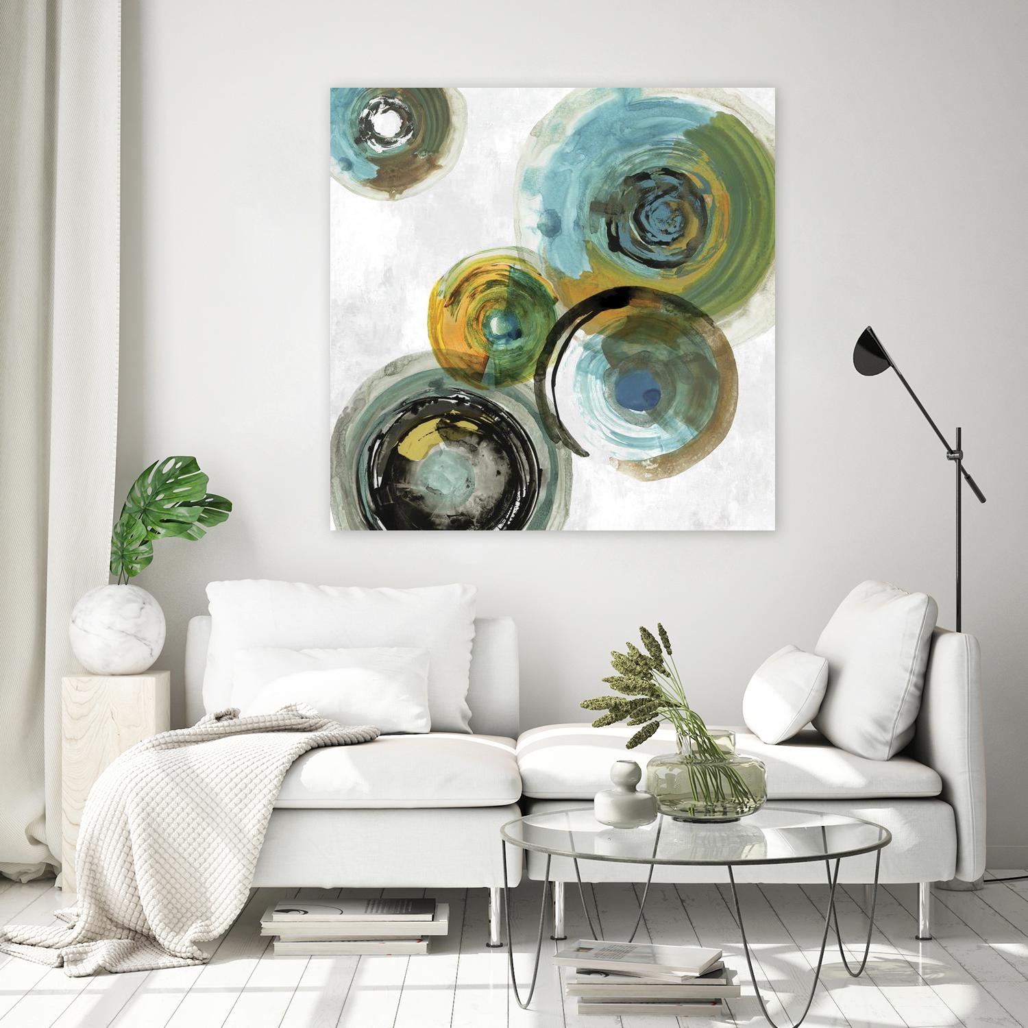 Spirals III by Tom Reeves on GIANT ART - yellow abstract