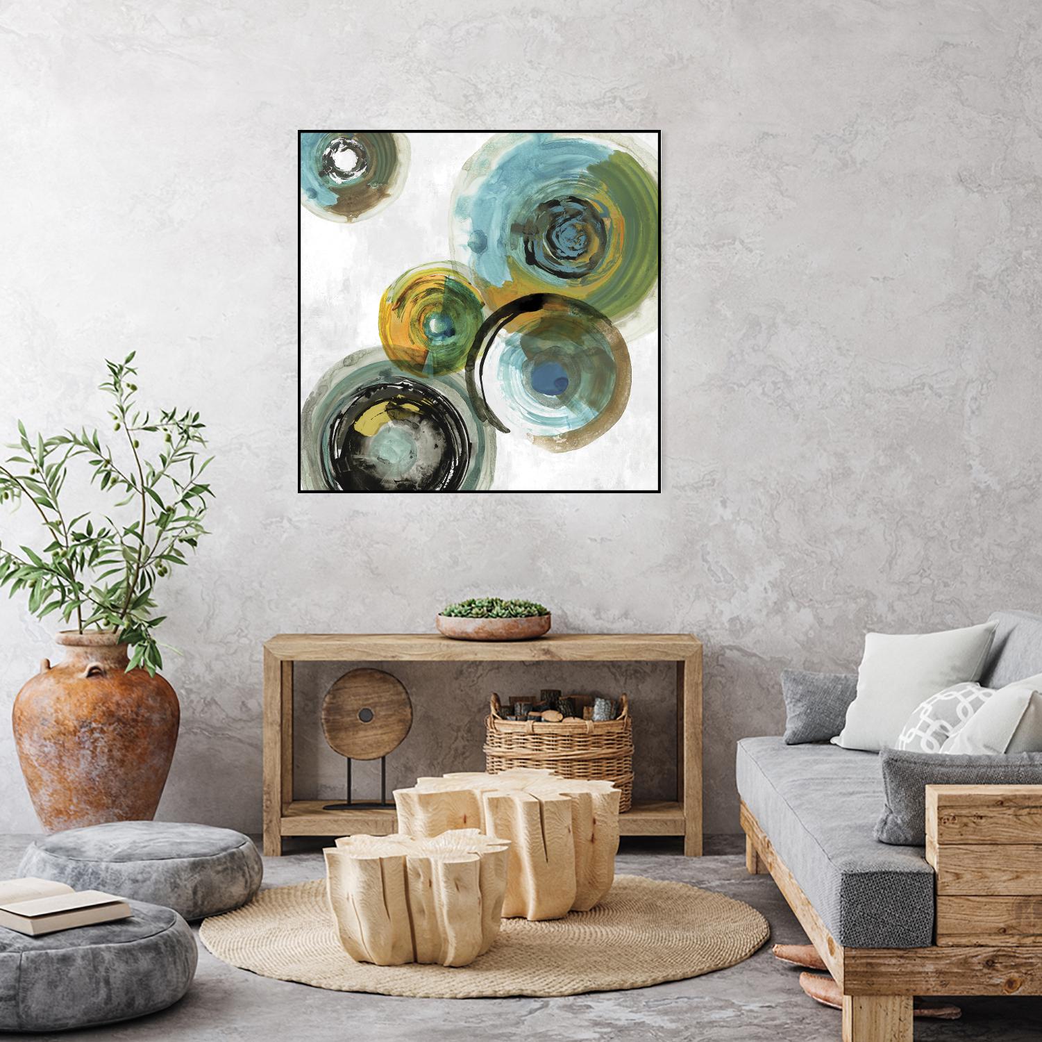 Spirals III by Tom Reeves on GIANT ART - yellow abstract