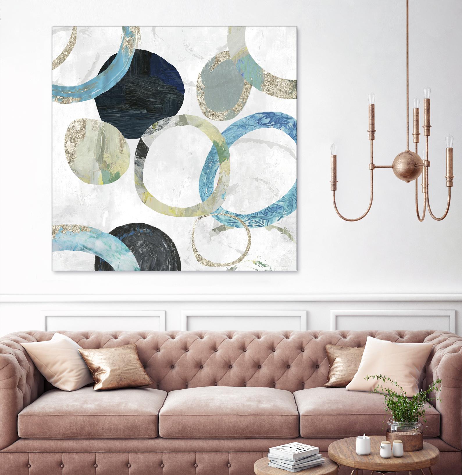 Rings I by Tom Reeves on GIANT ART - blue abstract