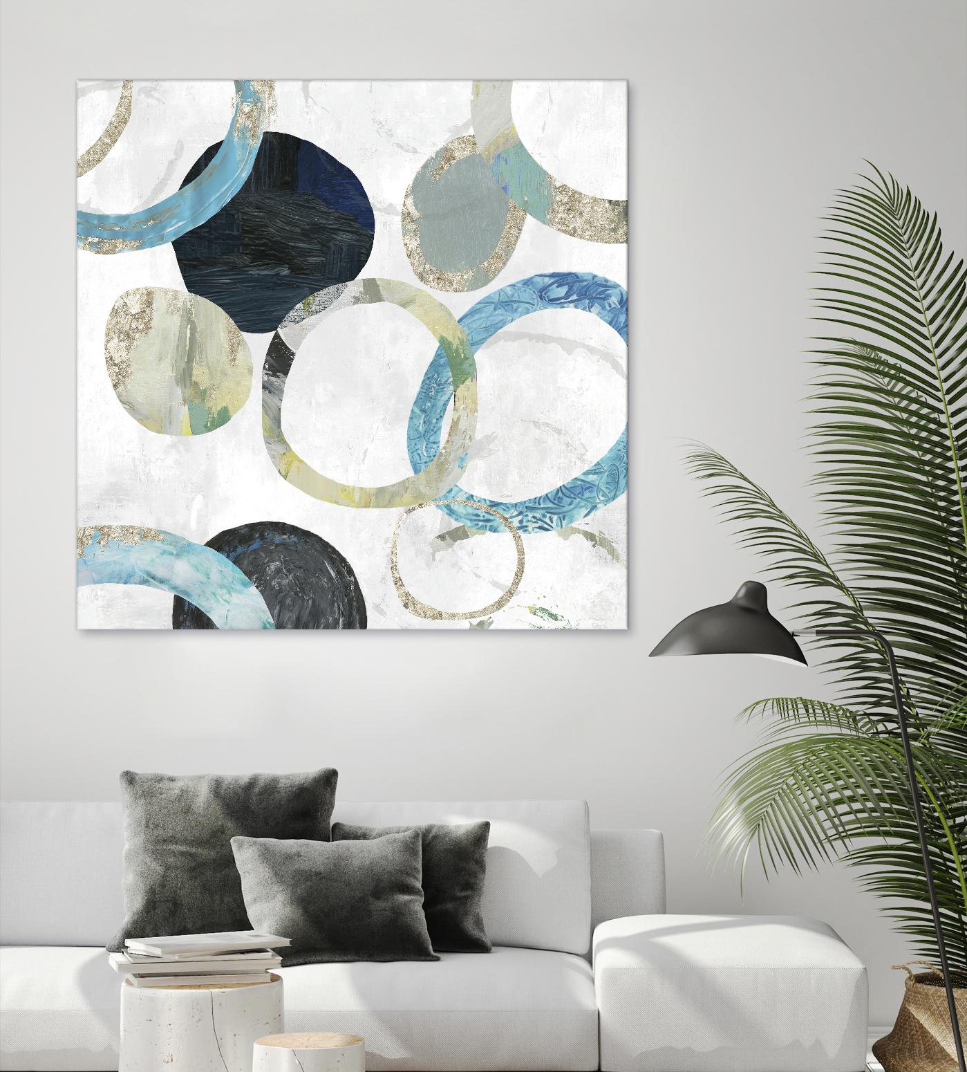Rings I by Tom Reeves on GIANT ART - blue abstract
