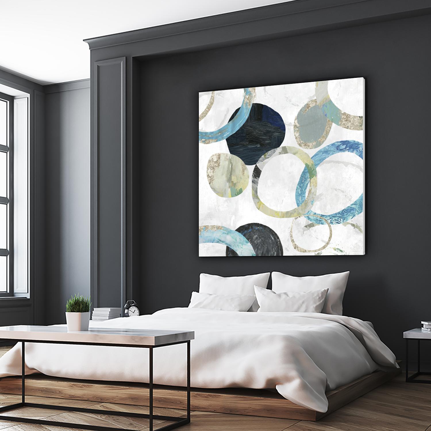 Rings I by Tom Reeves on GIANT ART - blue abstract